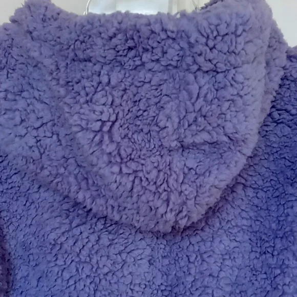 NWT PURPLE YOUTH HALF ZIP SHERPA BY MONDETTA. SIZE MEDIUM (10-12). - Picture 8 of 11